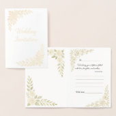 Elegante Floral Wedding Note Kaart (Display)