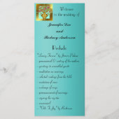 Elegante Floral Wedding Program Rack Kaart (Voorkant)