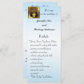 Elegante Floral Wedding Program Rack Kaart (Voorkant / Achterkant)