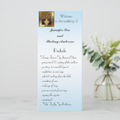 Elegante Floral Wedding Program Rack Kaart (Staand voorkant)