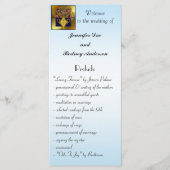 Elegante Floral Wedding Program Rack Kaart (Voorkant)