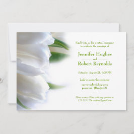 Elegante Floral White virtuele bruiloft Kaart