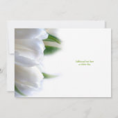 Elegante Floral White virtuele bruiloft Kaart (Achterkant)