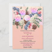 Elegante Floral Wildflower-Boutique-Apricot-Weddin Kaart (Voorkant)