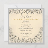 Elegante Floral Women's Day Geschiedenis Viering Kaart (Achterkant)