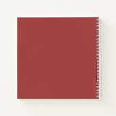 Elegante Floral Wreath Monogram Beige Wijn Notitieboek (Achterkant)