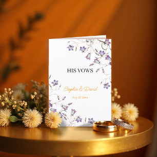 Elegante Floral zijn geloften trouwkaart Bedankkaart