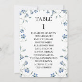 Elegante Floral Zitplan Kaarten met Gastennamen (Voorkant)