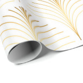 elegante florale art deco herhaalde ventilator p cadeaupapier (Rol Hoek)