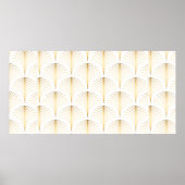  elegante florale art deco herhaalde ventilator p poster (Voorkant)