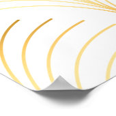 elegante florale art deco herhaalde ventilator p poster (Hoek)