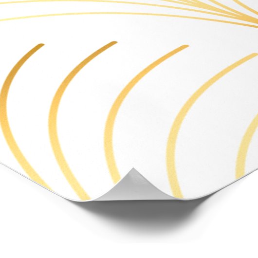  elegante florale art deco herhaalde ventilator p poster (Hoek)