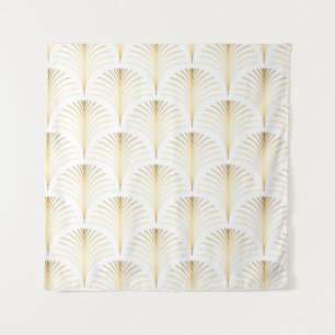 elegante florale art deco herhaalde ventilator p wandkleed
