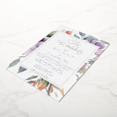 Elegante florale botanische bruiloft folie uitnodiging (Gedraaid)