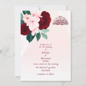 ELEGANTE FLORALE ISLAMITISCHE BRUILOFT UITNODIGING (Voorkant)