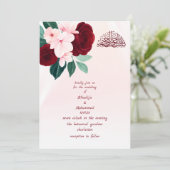 ELEGANTE FLORALE ISLAMITISCHE BRUILOFT UITNODIGING (Staand voorkant)