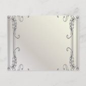 elegante florale pauw Sparen de datum Aankondigingskaart (Achterkant)