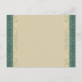 elegante  florale pauw Sparen de datum Aankondigingskaart (Achterkant)