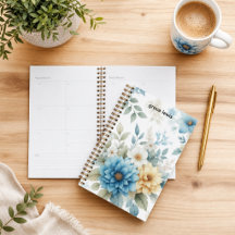 Elegante Florale Persoonlijke Office Planner