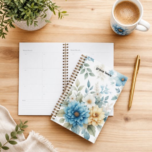 Elegante Florale Persoonlijke Office Planner