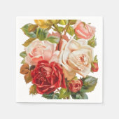 elegante florale rozen napkins servet (Voorkant)