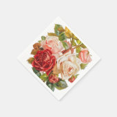 elegante florale rozen napkins servet (Hoek)
