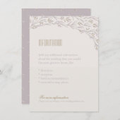 Elegante florale rustieke bruiloft informatie kaar informatiekaartje (Voorkant / Achterkant)