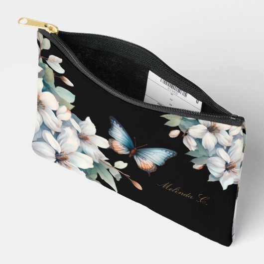 Elegante florale vlinder make-up tas (Open)