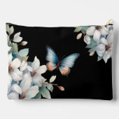 Elegante florale vlinder make-up tas (Achterkant)