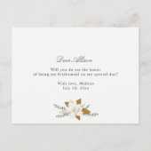 elegante florale zal je mijn bruidskaart zijn uitnodiging briefkaart (Achterkant)