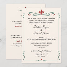 Elegante Florentijnse Fleur-de-Lis All-in-One QR-c