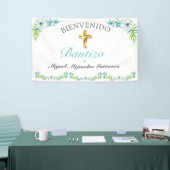 Elegante Flores Cruz Para Niño Bautizo Bienvenido Spandoek (Beurs)