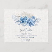 Elegante Florida Beach Wedding Save the Date Aankondigingskaart (Voorkant)