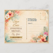 Elegante Florida Save the Date Trouw Uitnodiging (Achterkant)