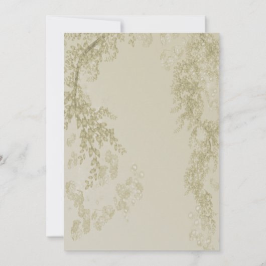 Elegante Flower Branches Design Party Kaart (Achterkant)