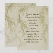 Elegante Flower Branches Design Party Kaart (Voorkant / Achterkant)