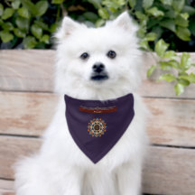 Elegante Flower Mandala Deep Paarse Dog Cat