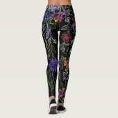 Elegante Flower Outline Leggings (Achterkant)