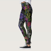 Elegante Flower Outline Leggings (Links)