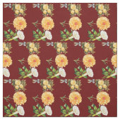 Elegante Flower Print Fabric Stof (Swatch)