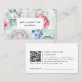 Elegante Flower QR-code | benoeming Visitekaartje (Voorkant / Achterkant)