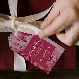 Elegante Flower Wedding Bedankt Gift Label Cadeaulabel