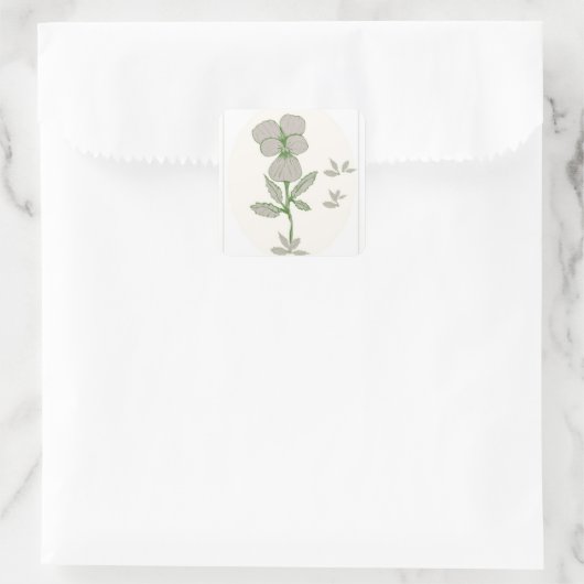 Elegante Flower Wedding Sticker (Tas)