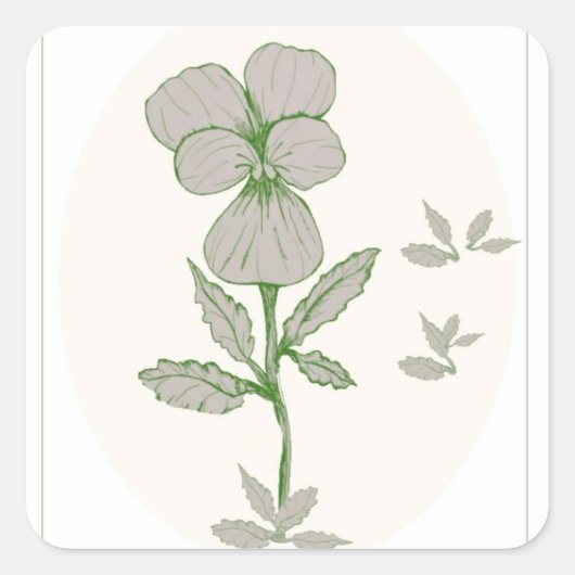 Elegante Flower Wedding Sticker (Voorkant)