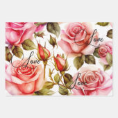 Elegante  Flowers Romantisch Inpakpapier Vel (Voorkant 3)