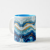 Elegante Fluid Art Decoratieve Koffie Mokken Abstr (Voorkant links)