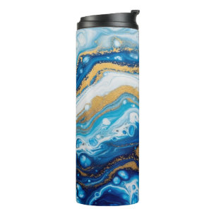 Elegante Fluid Art Decoratieve Koffie Mokken Abstr Thermosbeker