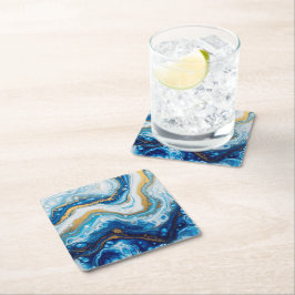 Elegante Fluid Art Decoratieve Tegels – Abstract b Kartonnen Onderzetters