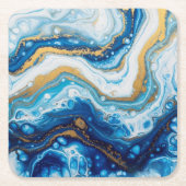 Elegante Fluid Art Decoratieve Tegels – Abstract b Kartonnen Onderzetters (Voorkant)