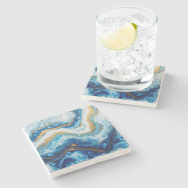 Elegante Fluid Art Decoratieve Tegels – Abstract b Stenen Onderzetter